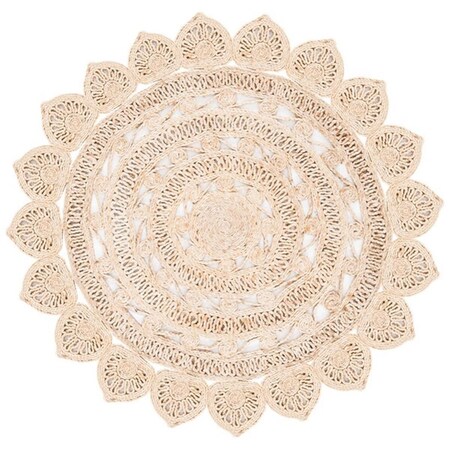 Safavieh 5 x 5 ft. Natural Fiber Global Round Rug, Natural NF160A-5R